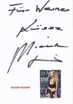 Michelle Hunziker   TV Autogramm Karte original signiert 