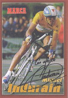 Miguel Indurain  Spanien 5  x Tour de France Sieger  Radsport Autogrammkarte  original signiert 