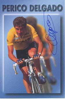 Pedro Delgado  Spanien Tour de France Sieger 1988  Radsport Autogrammkarte  original signiert 