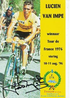 Lucien van Impe  Belgien  Tour de France Sieger 1976  Radsport Autogrammkarte  original signiert 