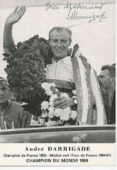 Andre Darrigade  Frankreich Weltmeister 1959  Radsport Autogrammkarte  original signiert 