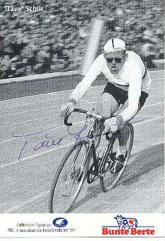 Täve Schur  DDR  Weltmeister 1958  Radsport Autogrammkarte  original signiert 