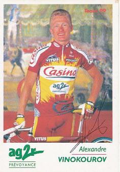 Alexandre Vinokourov  Radsport Autogrammkarte  original signiert 