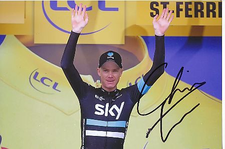 Chris Froome  GB  4  x Tour de France Sieger  Radsport Autogramm Foto original signiert 