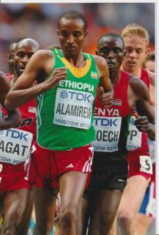 Yenew Alamirew  Äthiopien   Leichtathletik Autogramm Foto original signiert 