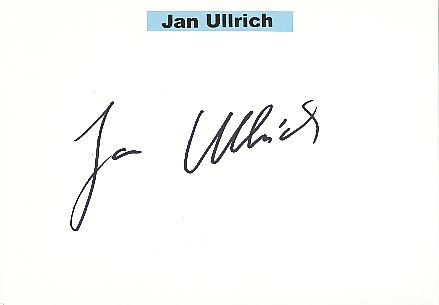 Jan Ullrich  Tour De France Sieger 1997  Radsport Karte original signiert 