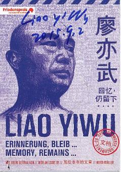 Liao Yiwu  China  Schriftsteller Literatur  Autogrammkarte  original signiert 
