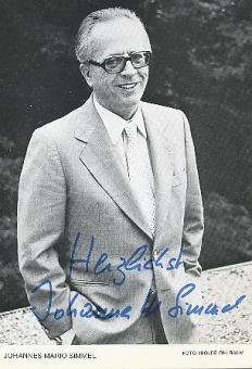 Johannes Mario Simmel † 2009  Schriftsteller Literatur  Autogrammkarte  original signiert 