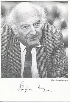 Stefan Heym † 2001  DDR  Schriftsteller Literatur  Autogrammkarte  original signiert 