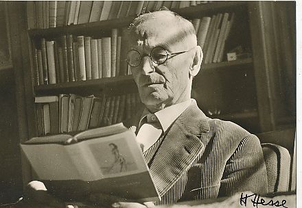 Hermann Hesse † 1962  Schriftsteller 1946 Nobelpreis für Literatur  Autogrammkarte  original signiert 