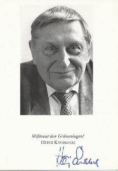 Heinz Knobloch † 2003  Schriftsteller Literatur  Autogrammkarte  original signiert 