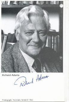 Richard Adams † 2016  GB   Schriftsteller Literatur  Autogrammkarte  original signiert 