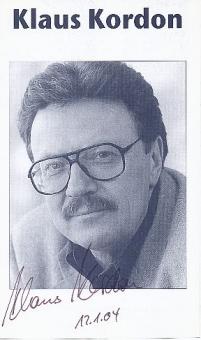 Klaus Kordon  Schriftsteller Literatur  Autogrammkarte  original signiert 