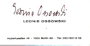 Leonie Ossowski † 2019  Schriftstellerin  Literatur Karte original signiert 