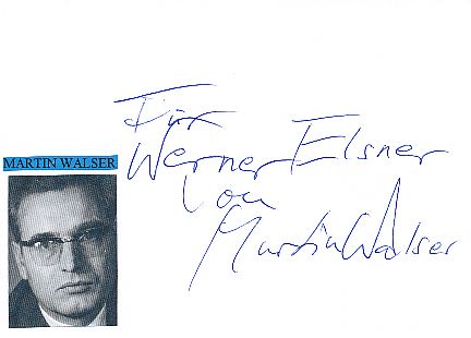 Martin Walser  Schriftsteller  Literatur Karte original signiert 