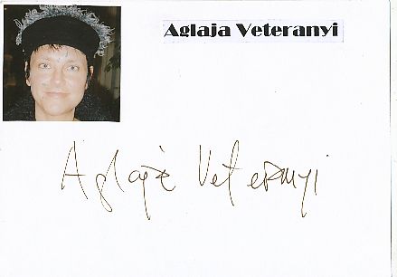 Aglaja Veteranyi † 2002  Schweiz  Schriftstellerin  Literatur Karte original signiert 