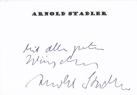 Arnold Stadler  Schriftsteller  Literatur Karte original signiert 