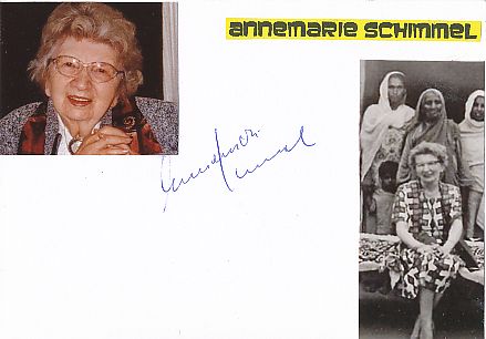 Annemarie Schimmel † 2003  Schriftstellerin  Literatur Karte original signiert 