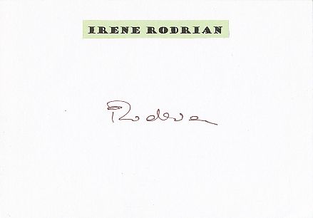 Irene Rodrian  Schriftstellerin  Literatur Karte original signiert 