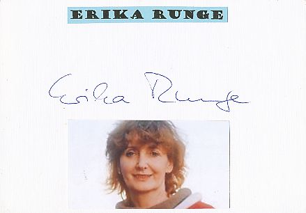 Erika Runge  Schriftstellerin  Literatur Karte original signiert 