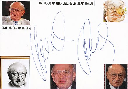 Marcel Reich Ranicki † 2013  Schriftsteller  Literatur Karte original signiert 