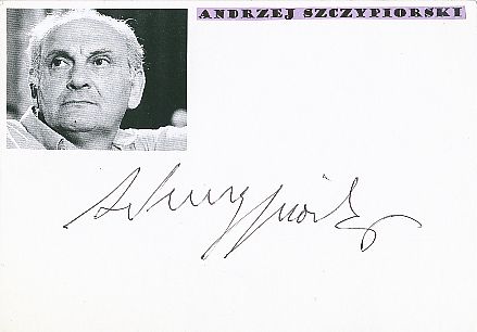 Andrzej Szczypiorski † 2000  Polen  Schriftsteller  Literatur Karte original signiert 