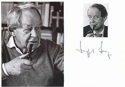 Siegfried Lenz † 2014  Schriftsteller  Literatur Karte original signiert 