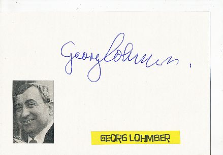 Georg Lohmeier † 2015  Schriftsteller  Literatur Karte original signiert 