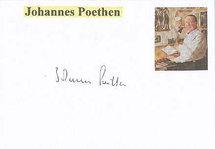 Johannes Poethen † 2001  Schriftsteller  Literatur Karte original signiert 