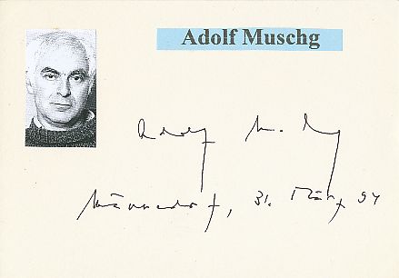 Adolf Muschg  Schweiz  Schriftsteller  Literatur Karte original signiert 