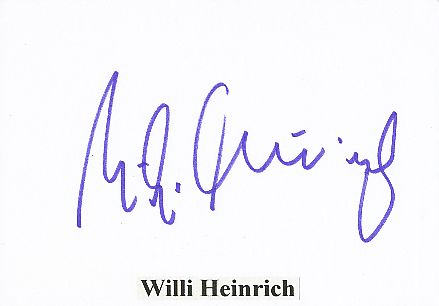 Willi Heinrich † 2005  Schriftsteller  Literatur Karte original signiert 