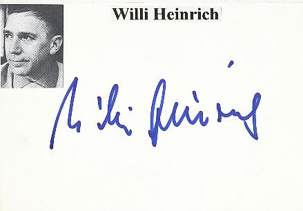 Willi Heinrich † 2005  Schriftsteller  Literatur Karte original signiert 