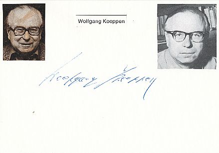 Wolfgang Koeppen † 1996  Schriftsteller  Literatur Karte original signiert 