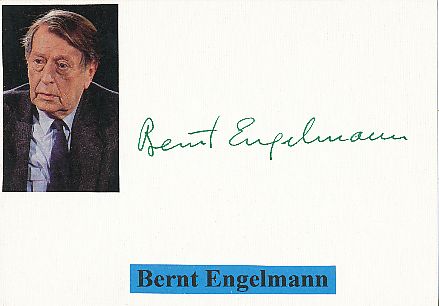 Bernt Engelmann † 1994  Schriftsteller  Literatur Karte original signiert 