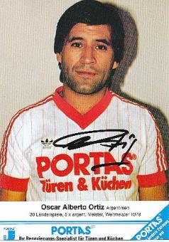 Oscar Alberto Ortiz  Argentinien Weltmeister  WM 1978  Fußball  Autogrammkarte  original signiert 