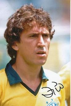 Zico  Brasilien  WM 1982  Fußball Autogramm Foto original signiert 