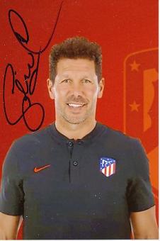 Diego Simeone  Atletico Madrid  Fußball Autogramm Foto original signiert 