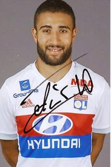 Nabil Fekir  Olympique Lyon  Fußball Autogramm Foto original signiert 