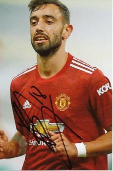 Bruno Fernandes  Manchester United  Fußball Autogramm Foto original signiert 
