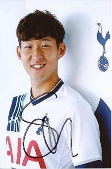 Heung Min Son  Tottenham Hotspurs  Fußball Autogramm Foto original signiert 