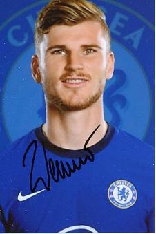 Timo Werner  FC Chelsea London  Fußball Autogramm Foto original signiert 