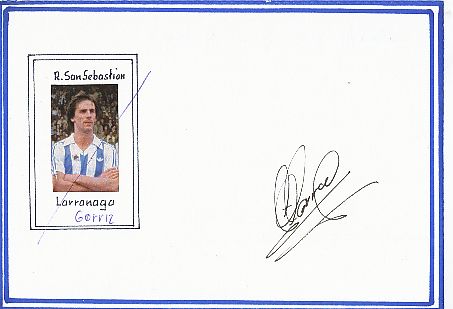 Juan Antonio Larranaga  Real San Sebastian  Fußball Autogramm Karte  original signiert 