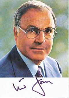 Helmut Kohl † 2017  Bundeskanzler  Politik Autogrammkarte  original signiert 