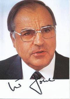Helmut Kohl † 2017  Bundeskanzler  Politik Autogrammkarte  original signiert 