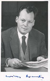 Willy Brandt † 1992  Bundeskanzler  Politik Autogrammkarte  original signiert 