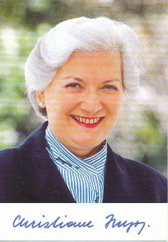Christiane Herzog † 2000  First Lady  Politik Autogrammkarte  original signiert 