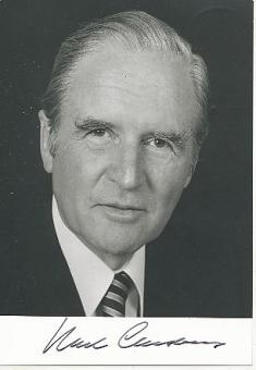 Karl Carstens † 1992  Bundespräsident  Politik Autogrammkarte  original signiert 