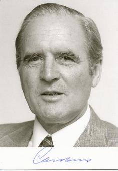 Karl Carstens † 1992  Bundespräsident  Politik Autogrammkarte  original signiert 