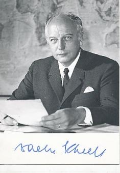 Walter Scheel † 2016  Bundespräsident  Politik Autogrammkarte  original signiert 