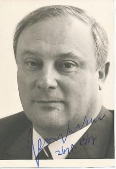 Georg Leber † 2012  Politik Autogrammkarte  original signiert 